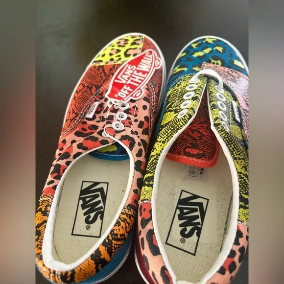 VANS patchwork leopard snake reptile sneaker size 8 woman/6.5 men NWT - Picture 3 of 3